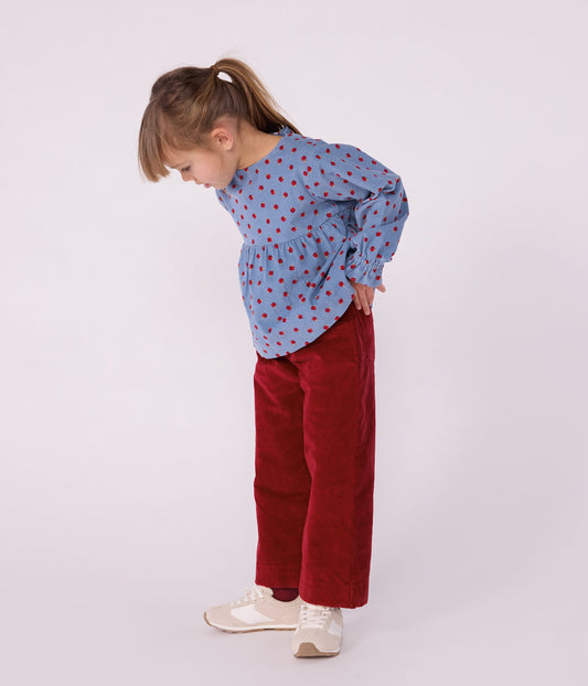Pantalon enfant en velours uni