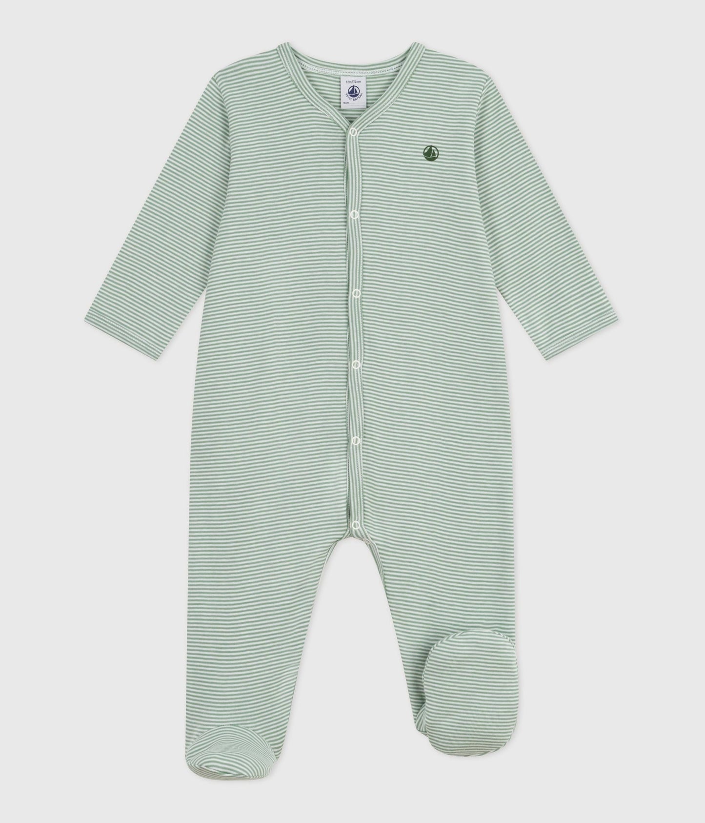 Pyjama bébé en coton à rayures milleraies