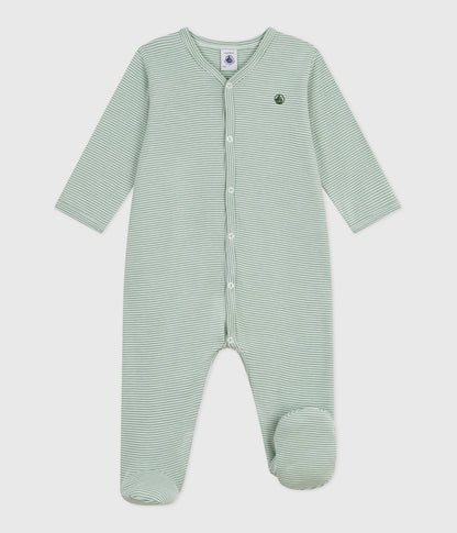 Pyjama bébé en coton à rayures milleraies