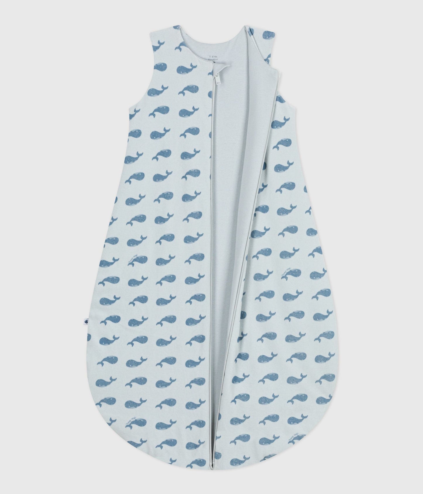 Gigoteuse bébé en velours imprimé baleine TOG 3 – CO2/ADRIATIC