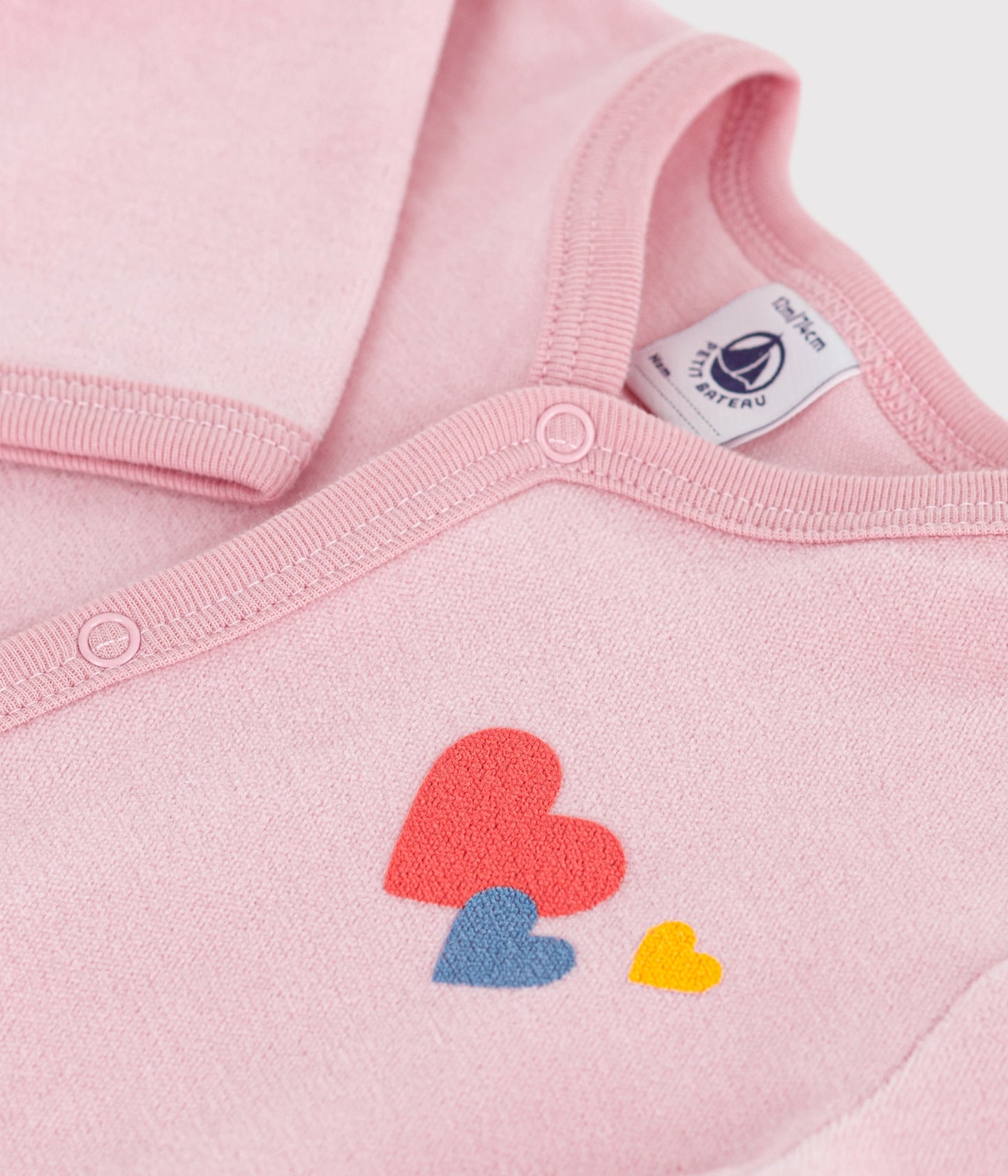 Pyjama bébé en velours uni