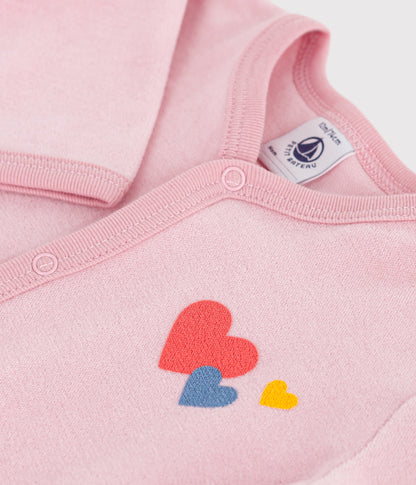 Pyjama bébé en velours uni