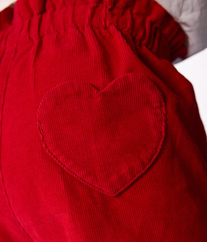 Short bébé en velours uni