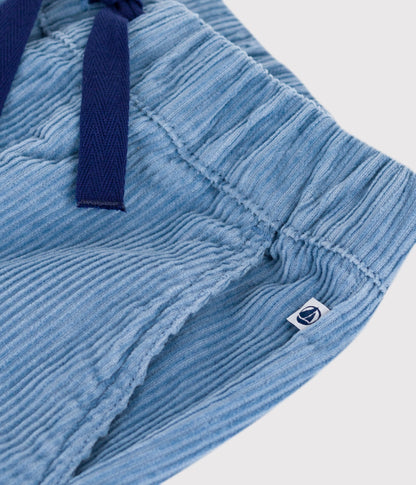 Pantalon enfant en velours uni