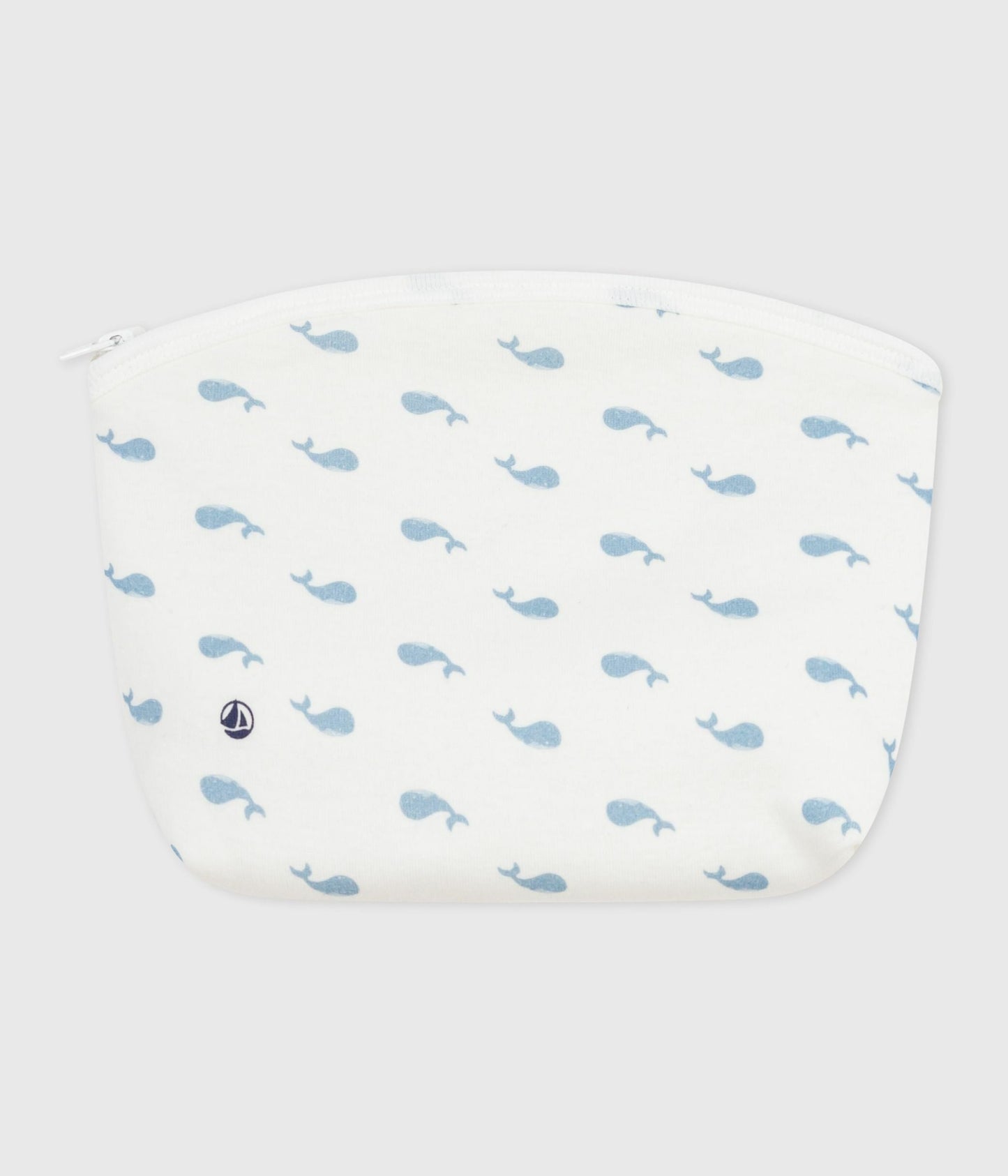 Pochette bébé en coton imprimé baleines
