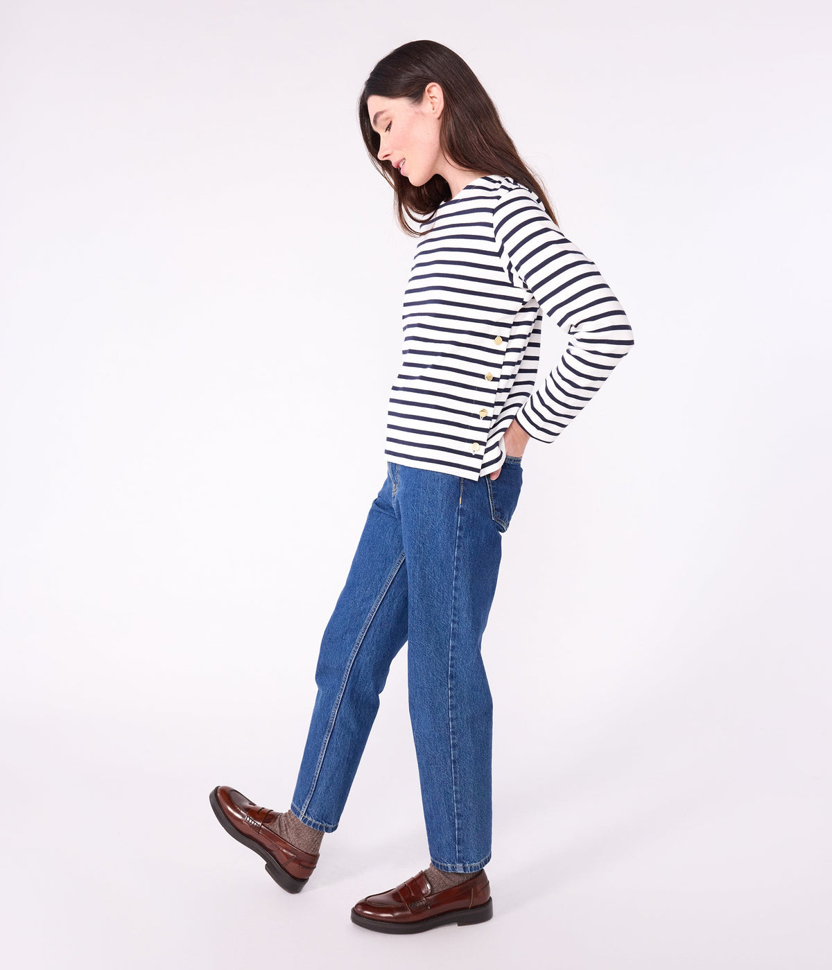 Women's cotton Breton top