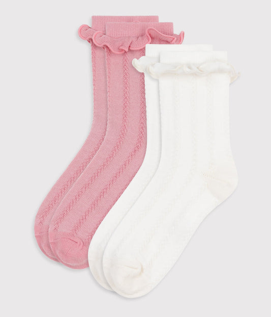 2 paires de chaussettes enfant en coton