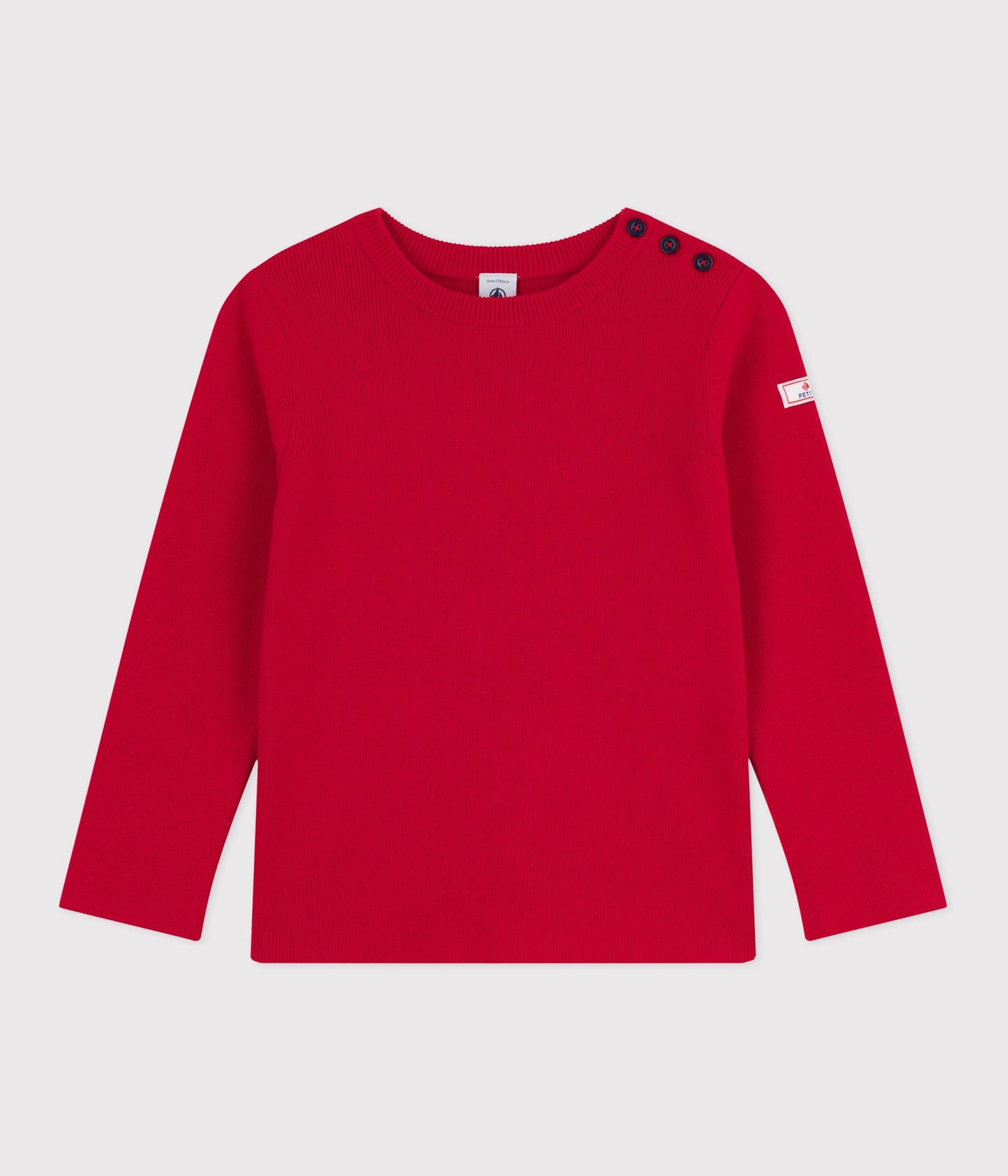 Pull enfant en laine et coton uni