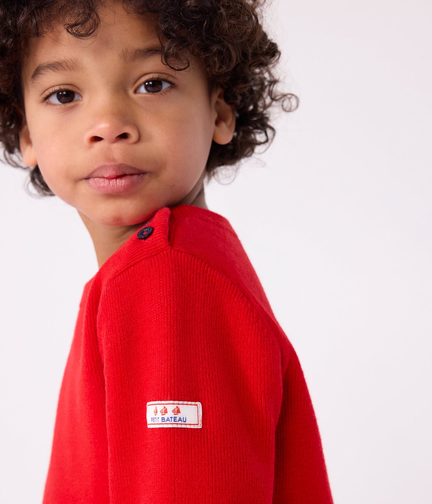 Pull enfant en laine et coton uni