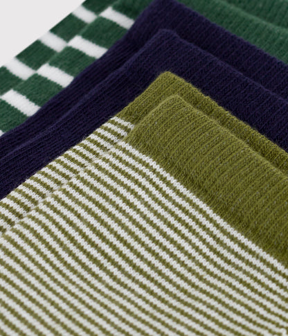 3 paires de chaussettes enfant rayées en coton