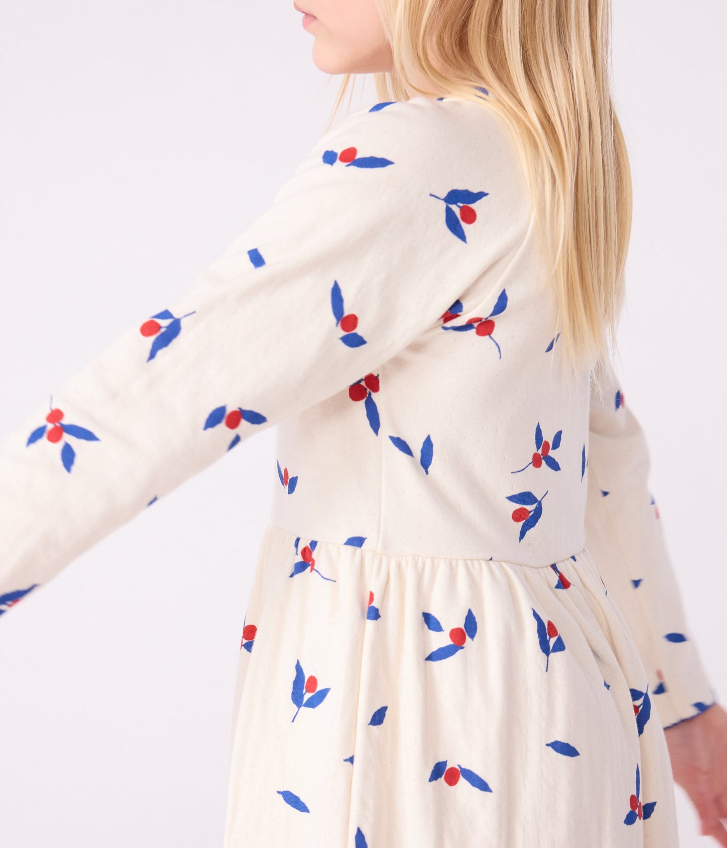 Robe enfant manches longues en coton