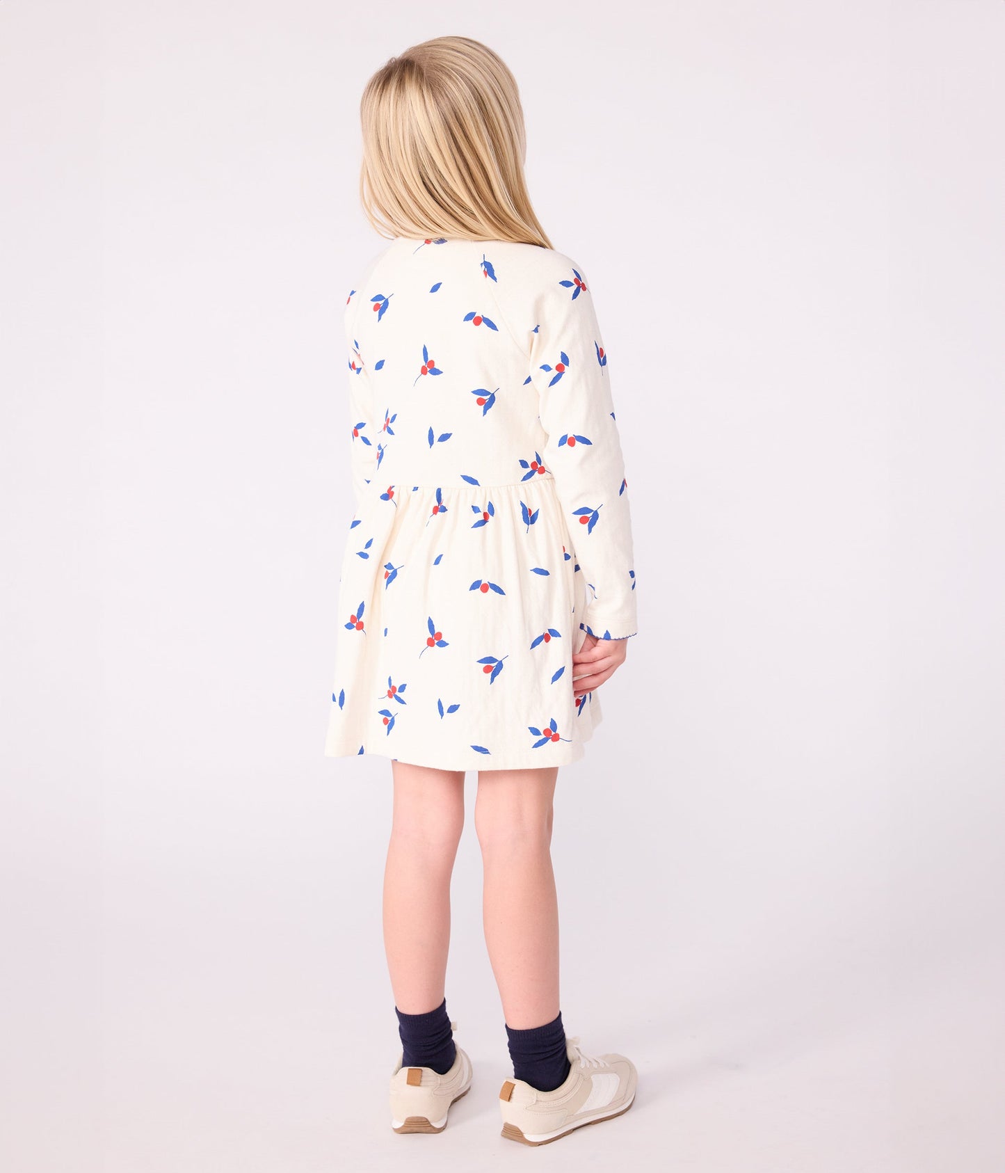 Robe enfant manches longues en coton