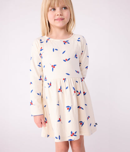 Robe enfant manches longues en coton