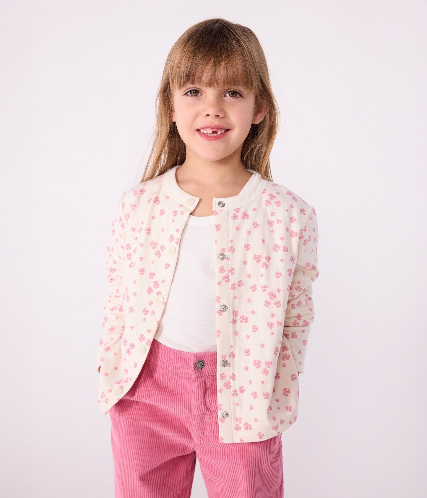 Cardigan enfant en coton imprimé