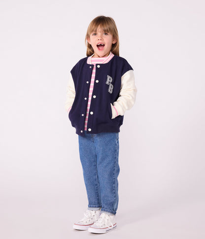Veste teddy enfant en coton uni