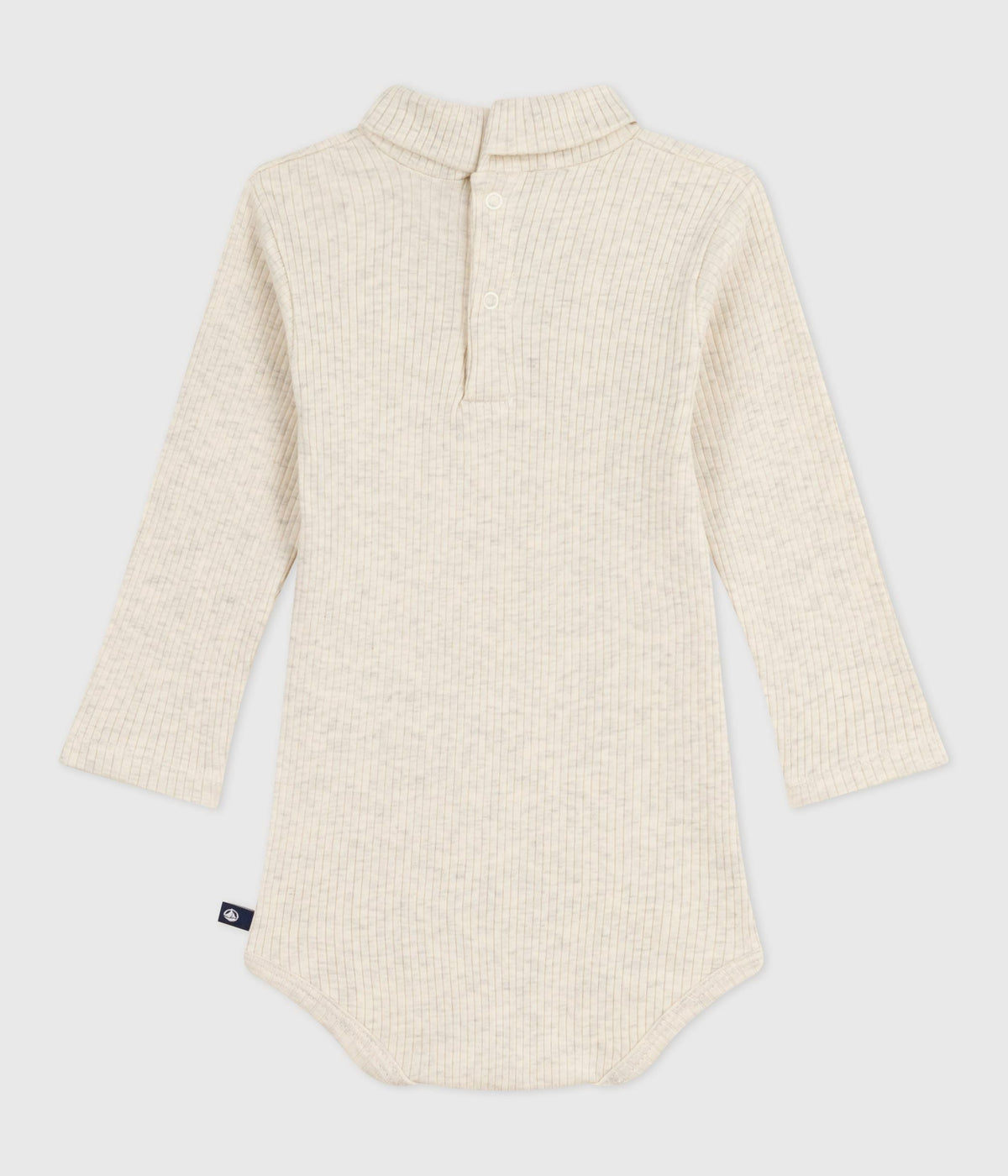 Body bébé col roulé en coton uni