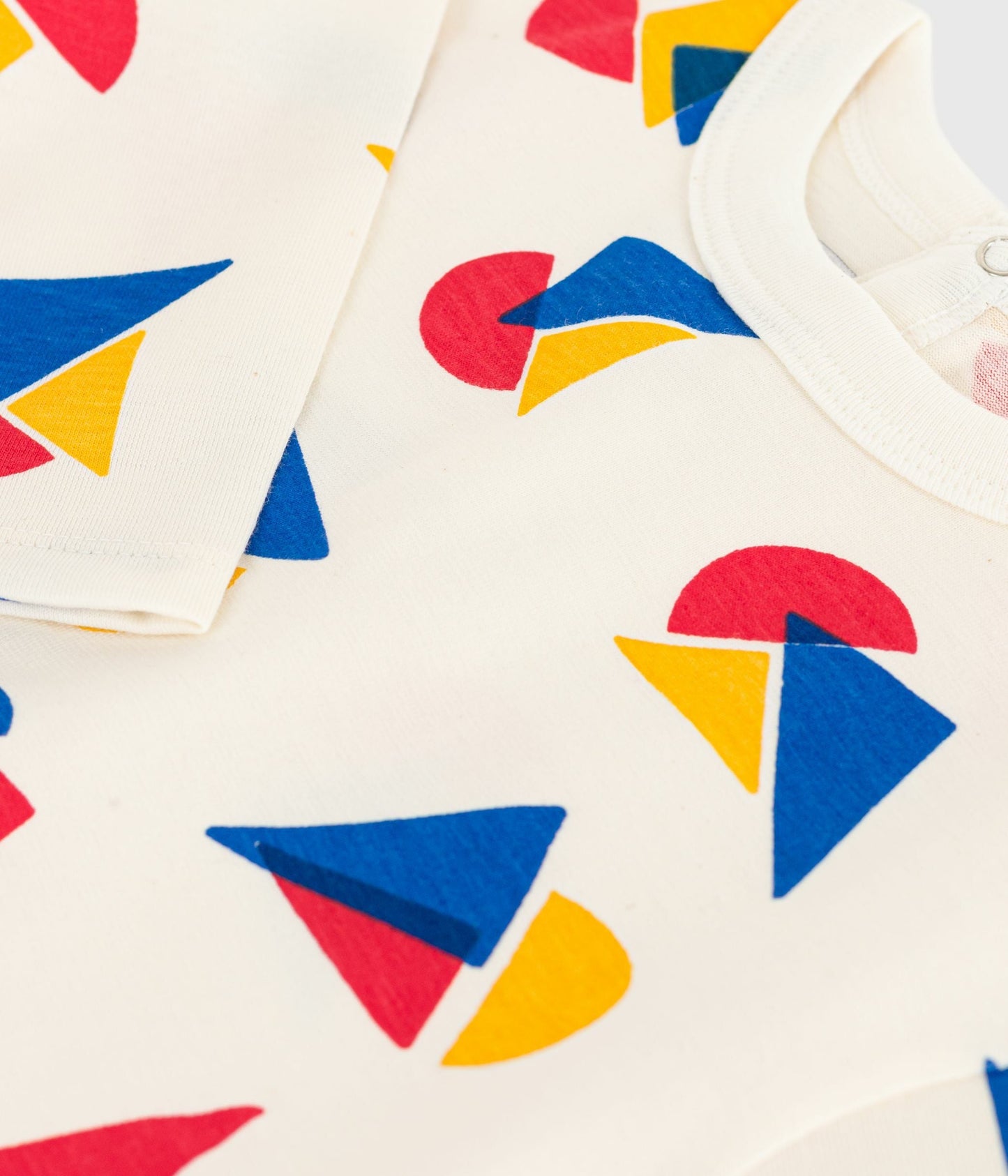 Tee-shirt bébé en coton à manches longues, imprimé bateaux