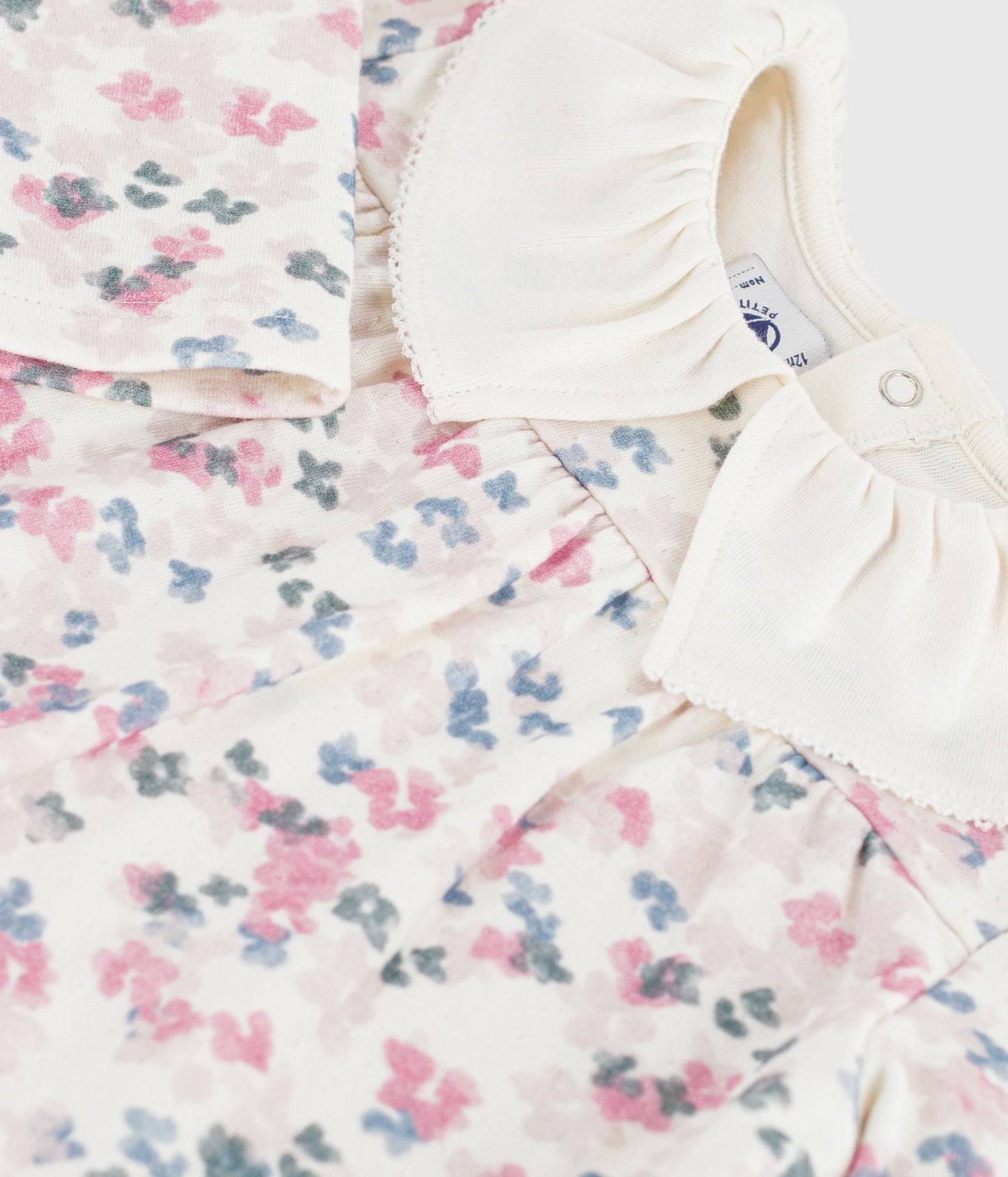 Blouse bébé en coton manches longues, imprimé fleurs