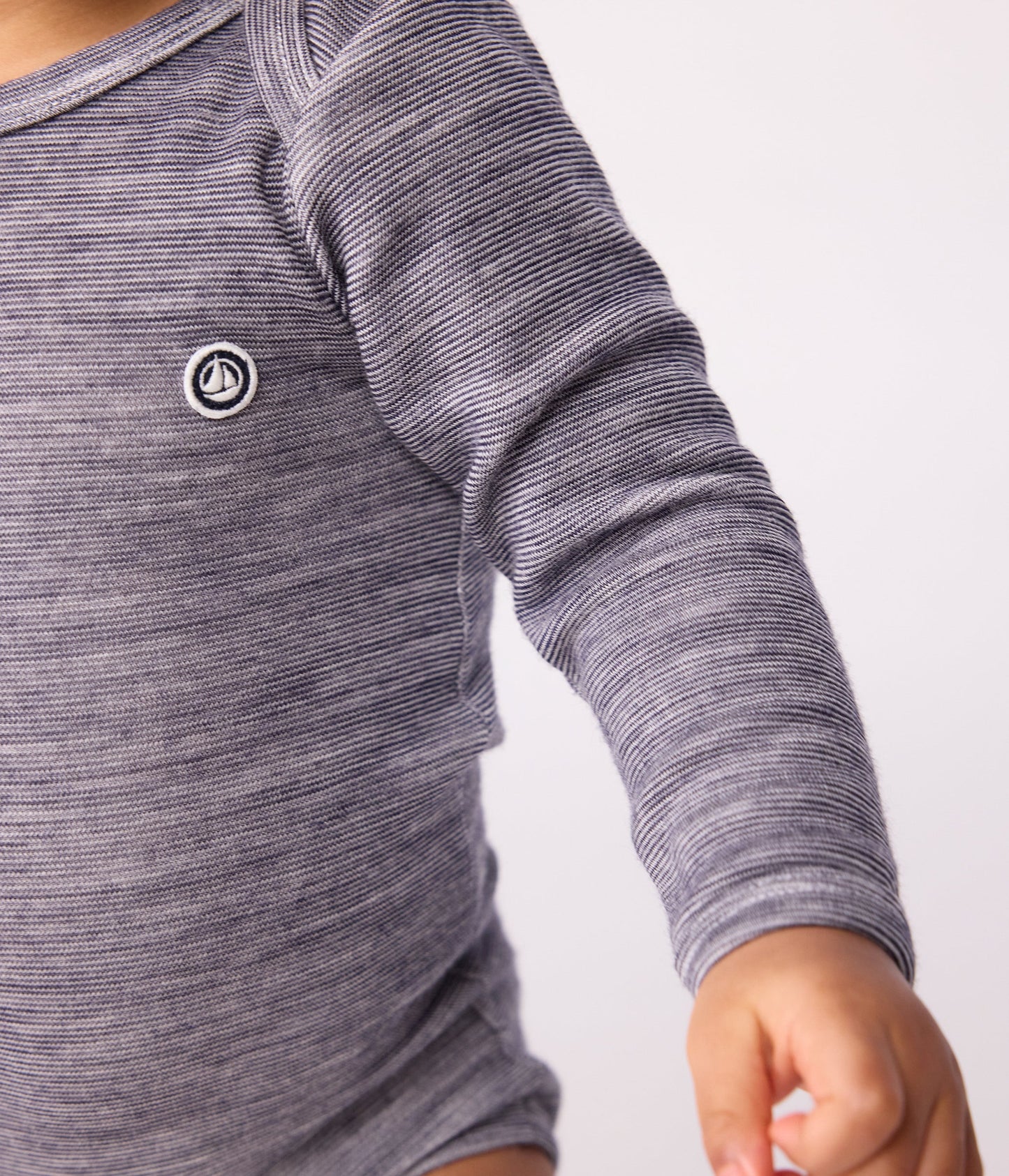 Body manches longues bébé en laine et coton