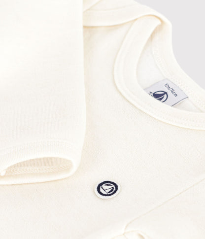 Body jambes longues bébé en laine et coton