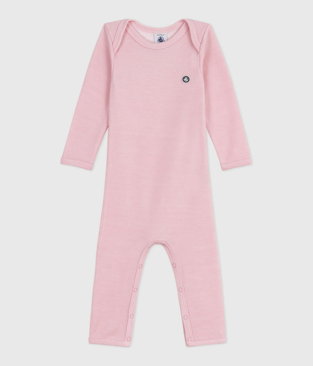 Body jambes longues bébé en laine et coton