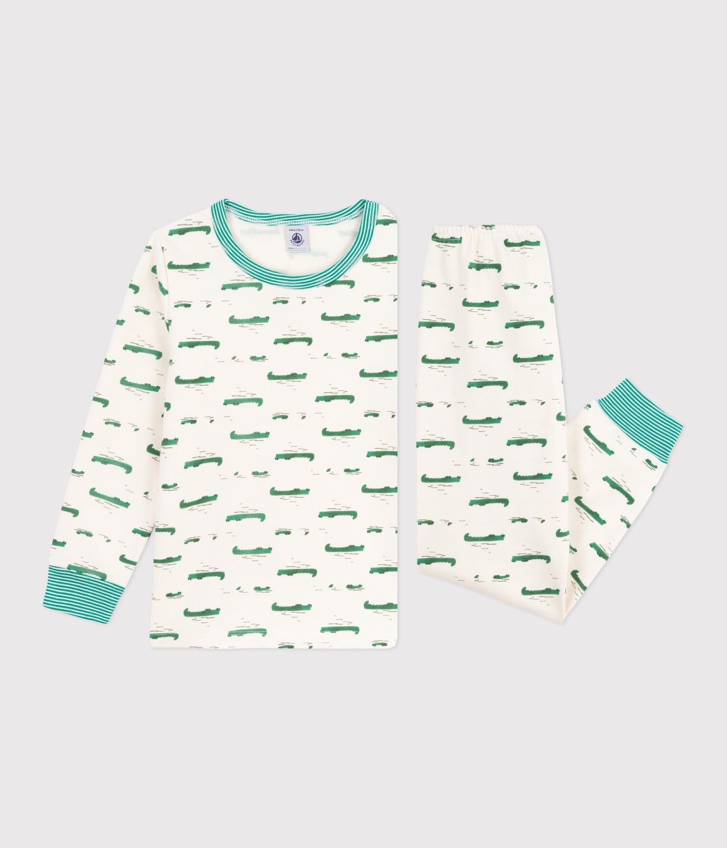 Pyjama enfant en molleton imprimé crocodiles