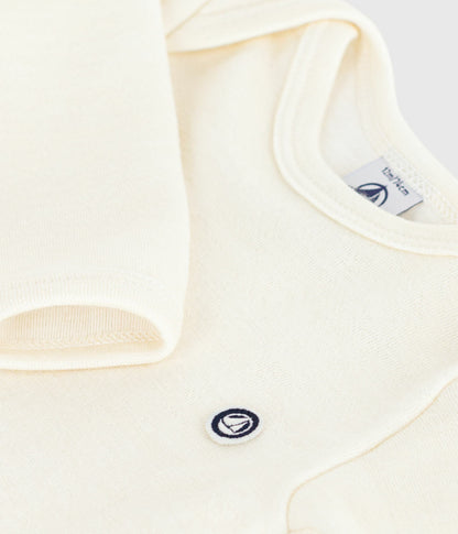Body manches longues bébé en laine et coton