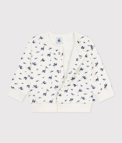 Cardigan bébé en coton, imprimé à fleurs