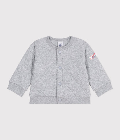 Cardigan bébé en coton épais uni