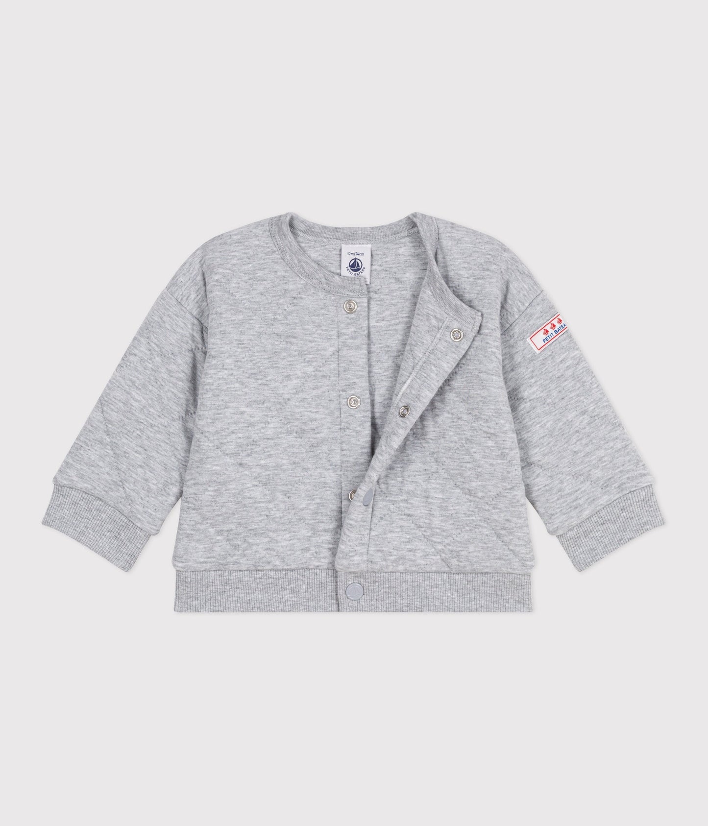 Cardigan bébé en coton épais uni