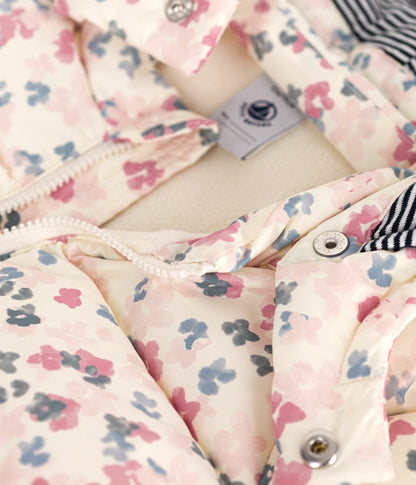 Doudoune bébé imprimée fleurs