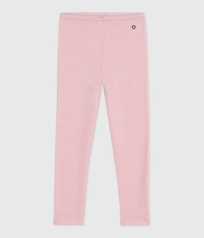 Legging enfant en laine et coton uni