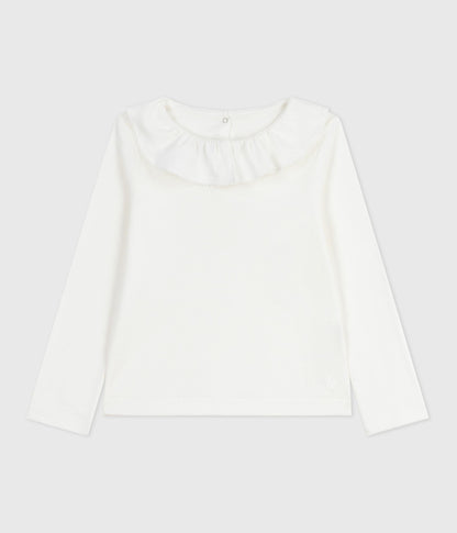 Tee-shirt enfant manches longues en coton uni