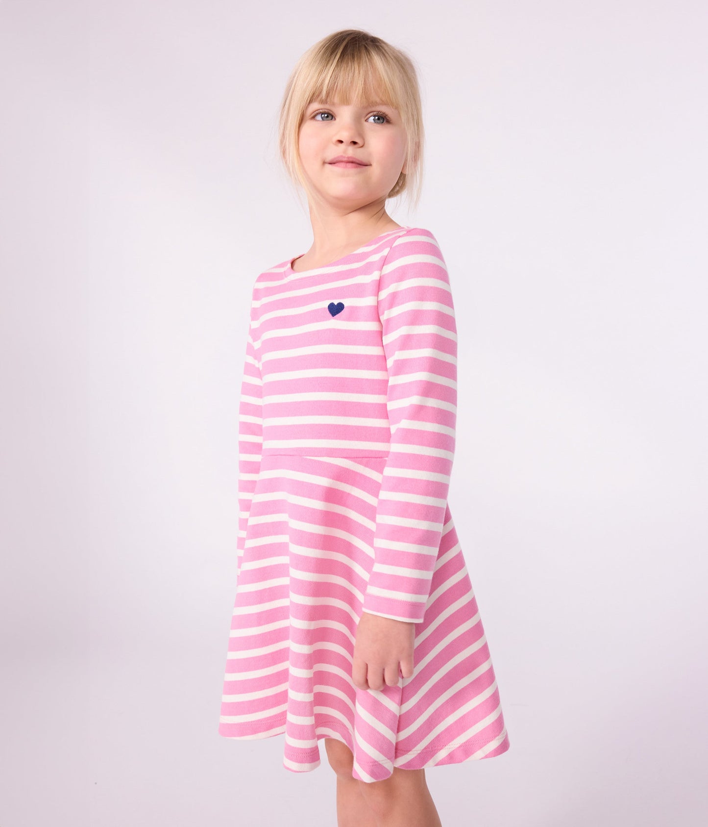 Robe enfant manches longues en coton