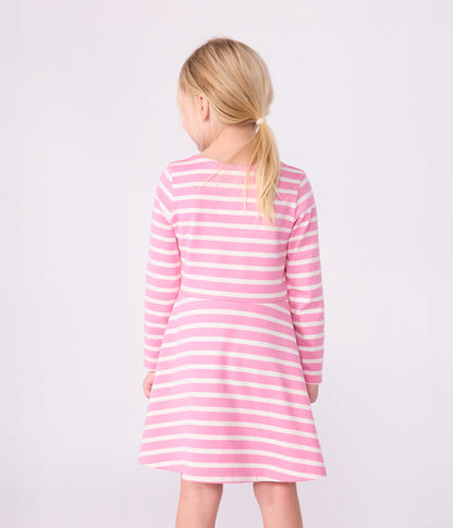Robe enfant manches longues en coton