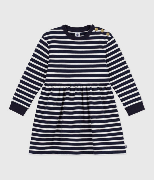 Robe enfant manches longues en coton