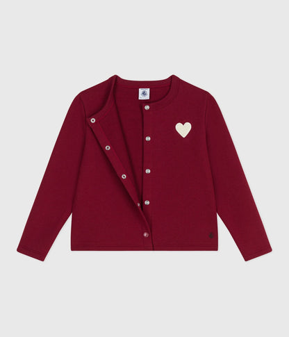 Cardigan en molleton enfant fille