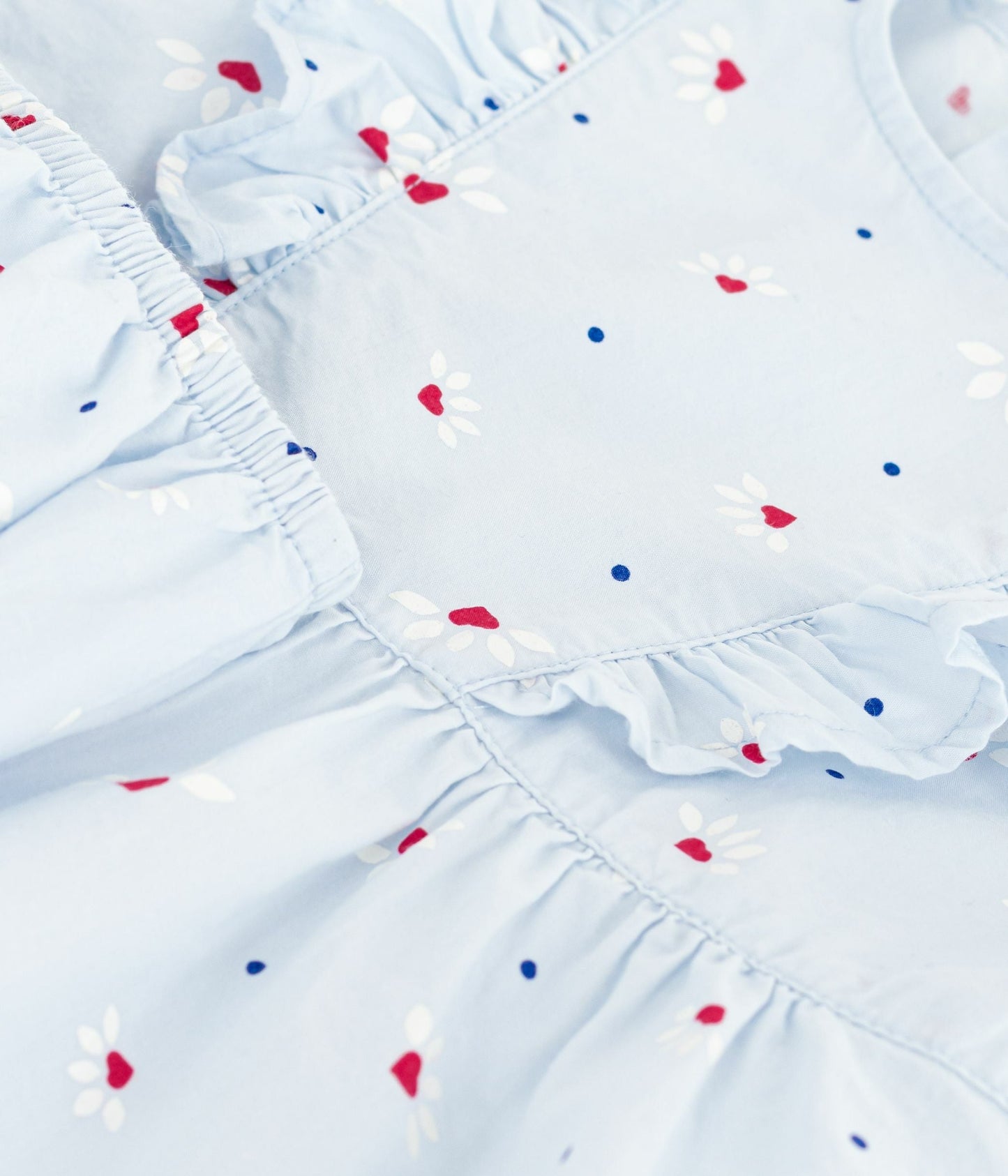 Robe bébé en coton manches courtes imprimée avec son bloomer