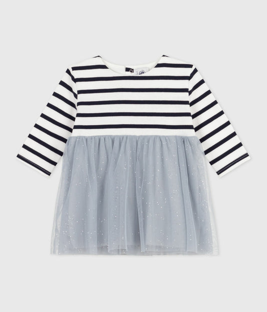 Robe bébé bi-matière manches longues – CO2/MULTICO