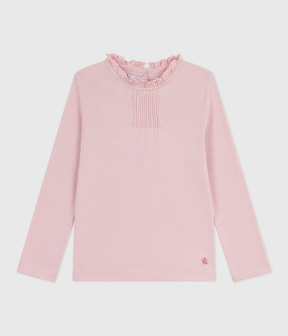 Tee-shirt enfant manches longues en coton uni