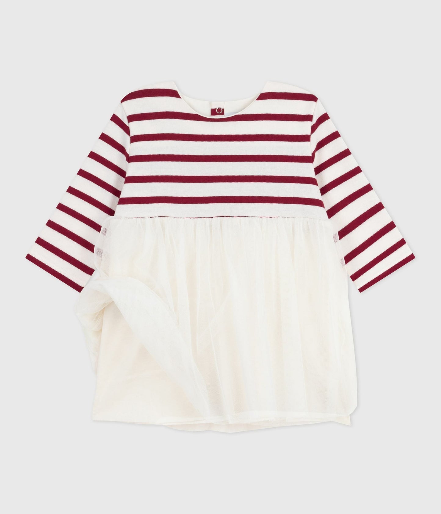 Robe bébé bi-matière manches longues