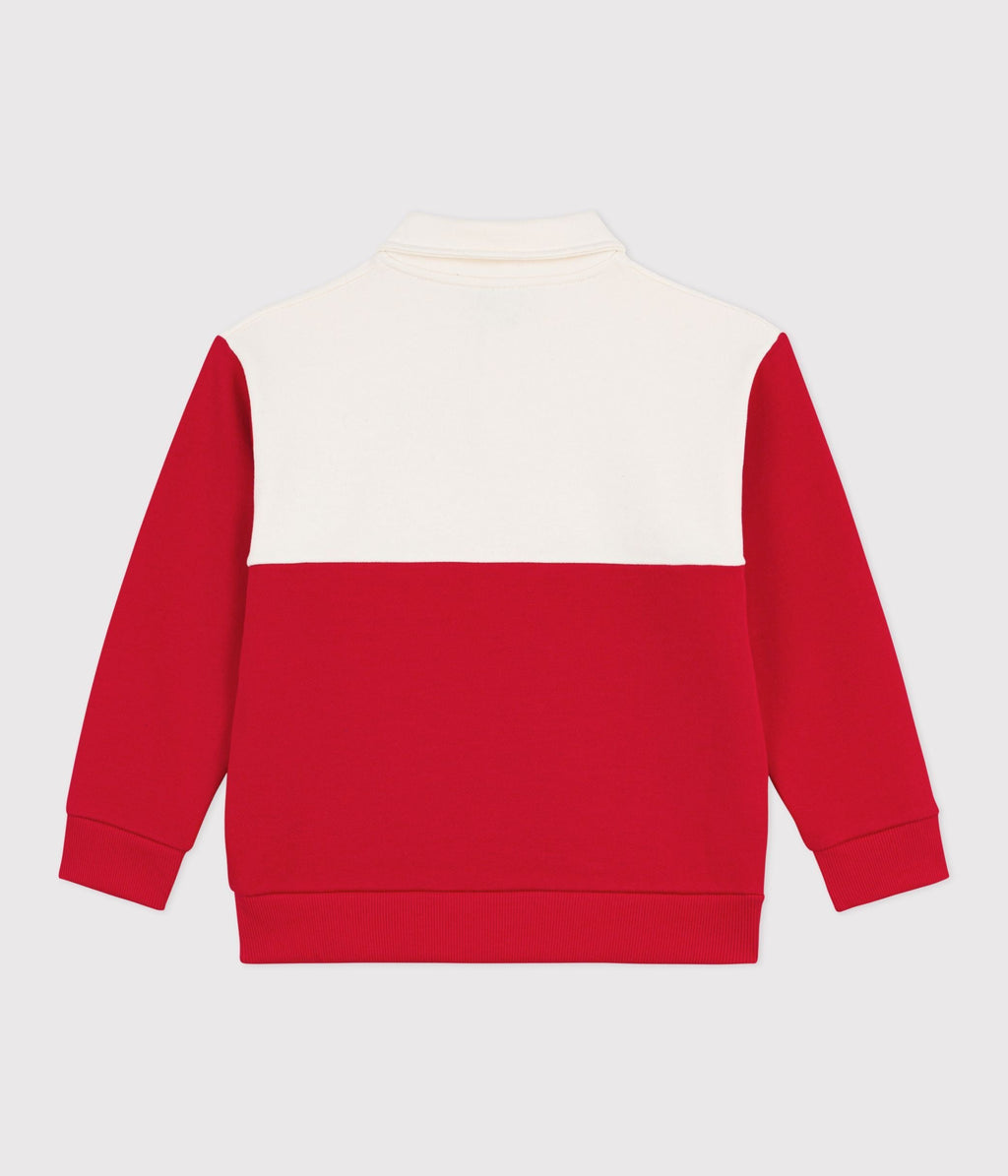 Sweatshirt esprit polo enfant en coton – D1