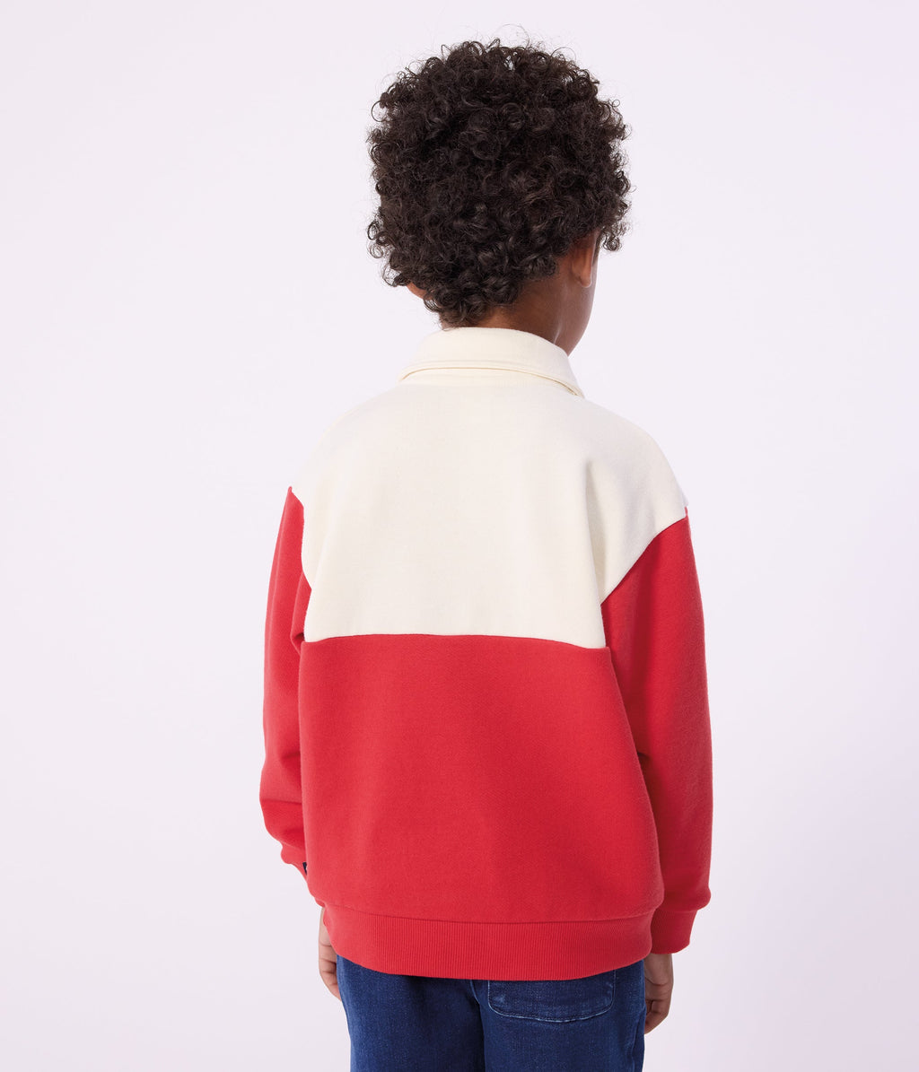 Sweatshirt esprit polo enfant en coton – J2