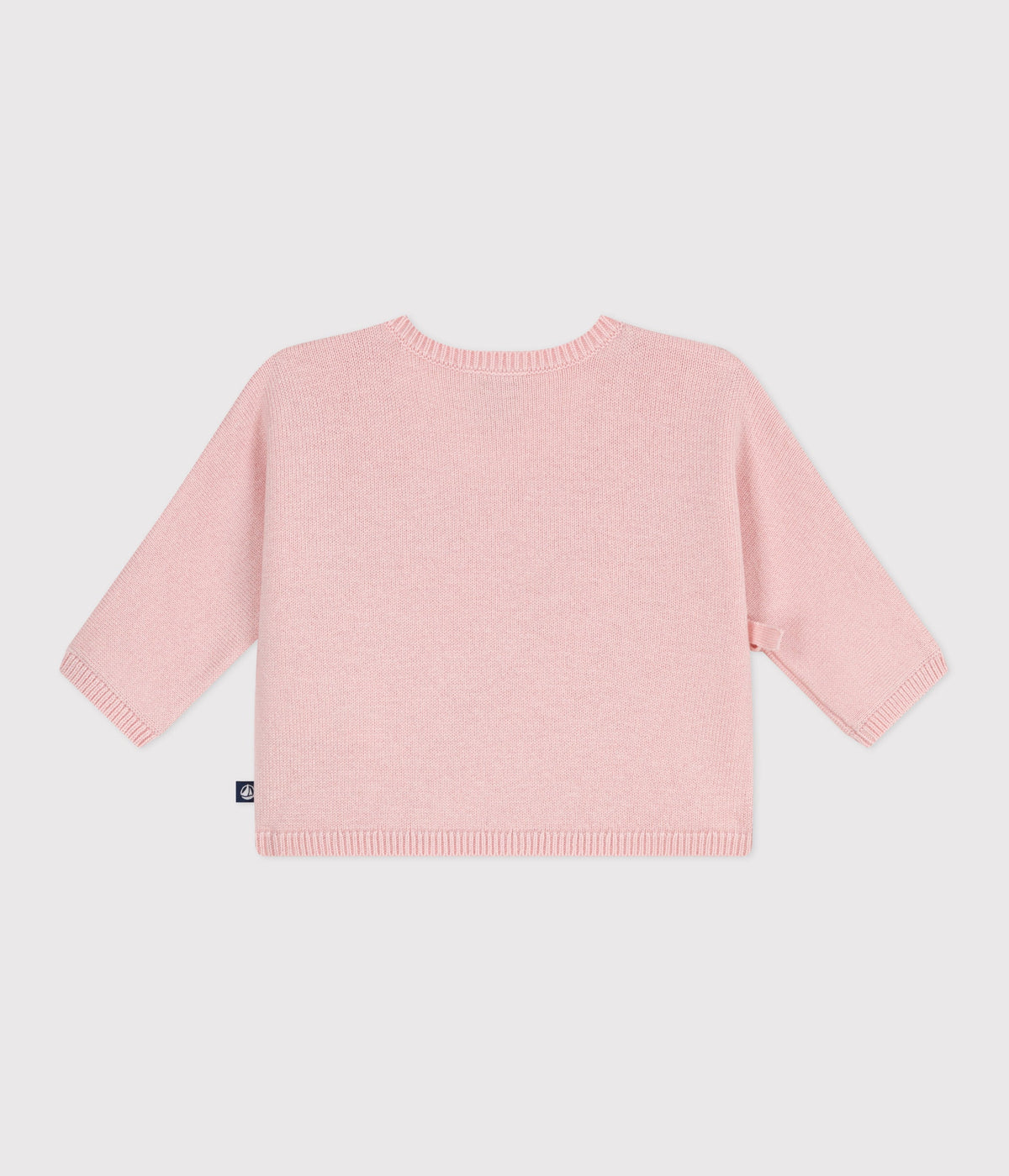 Brassière bébé cache-cœur ajourée en tricot laine et coton – D1