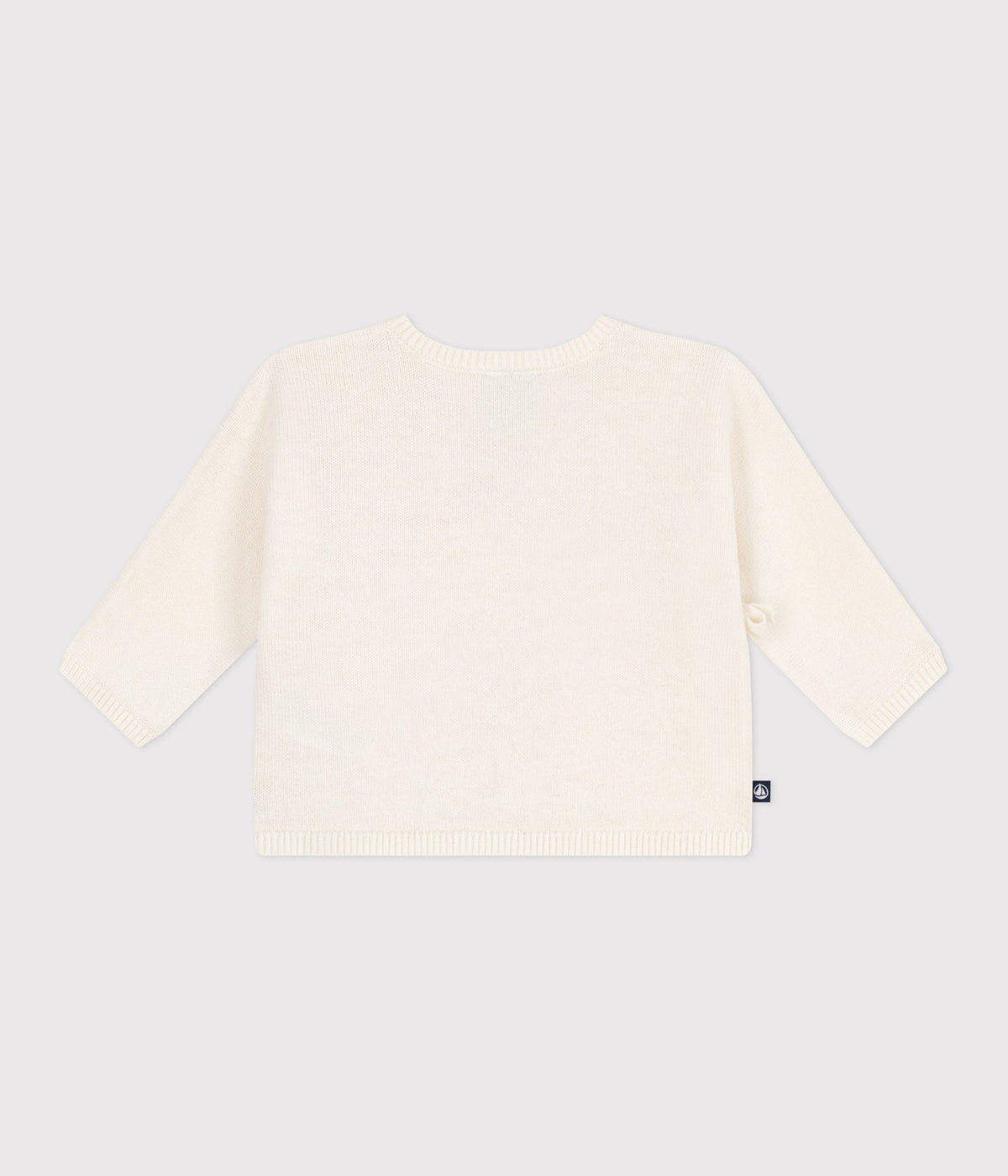 Brassière bébé cache-cœur ajourée en tricot laine et coton – D1
