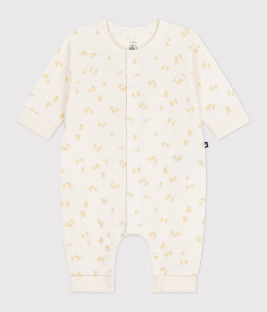 Combinaison bébé en coton, imprimé poussins
