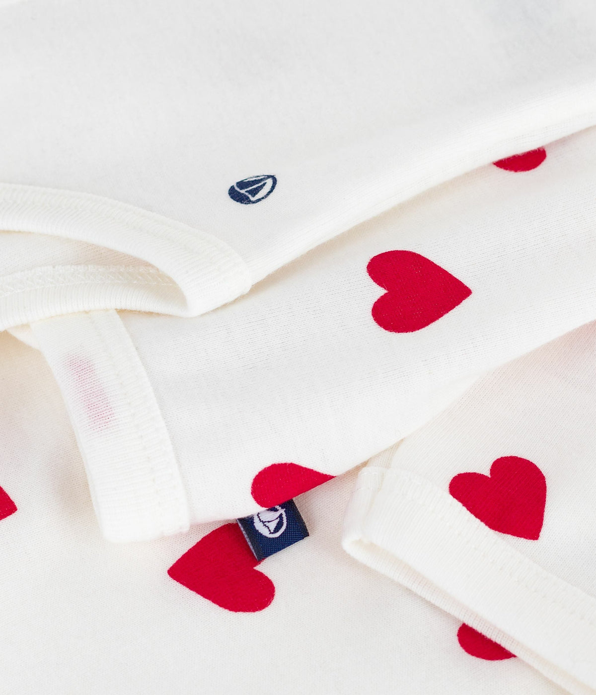 3-piece baby set with heart print wrap cardigan in cotton