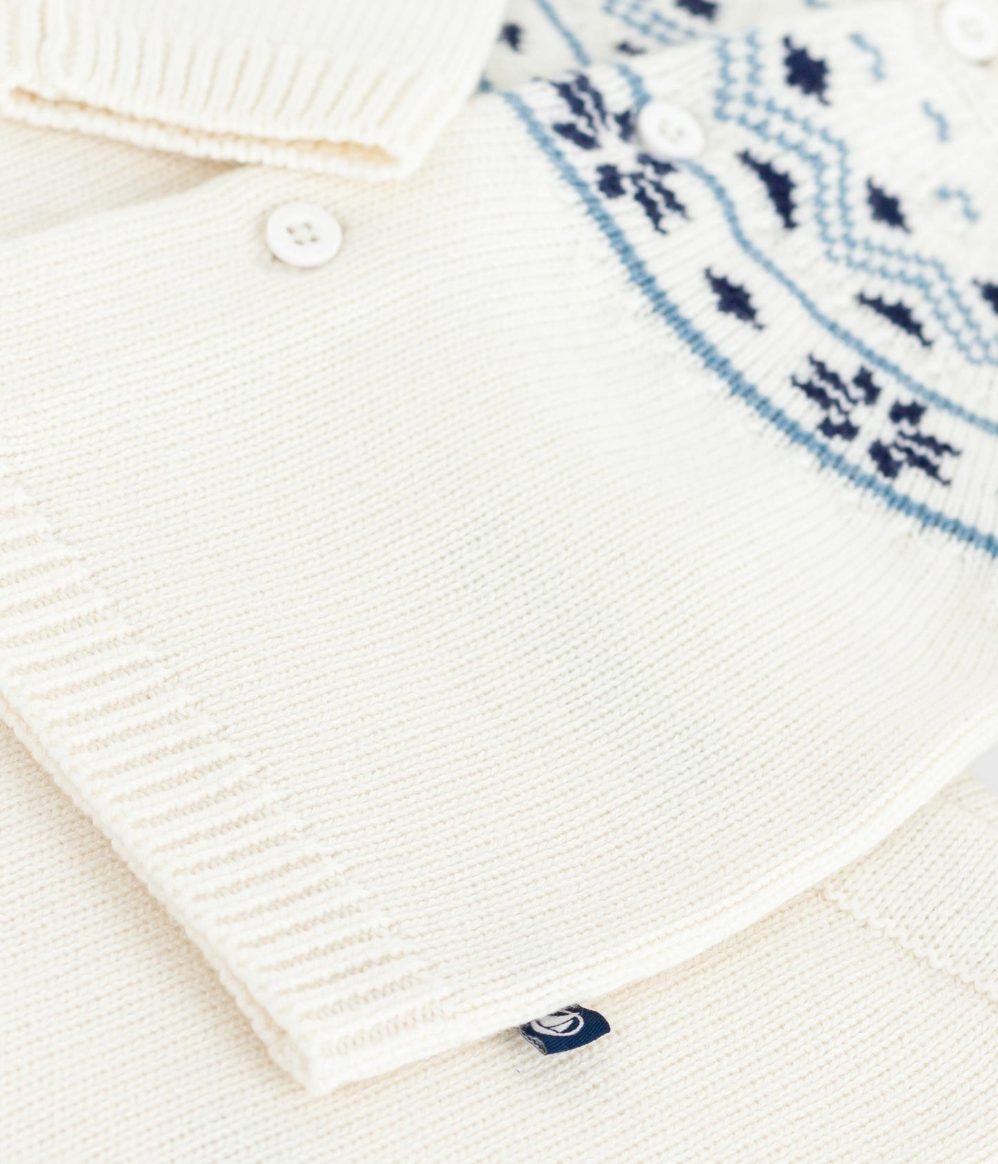 Ensemble 2 pièces bébé cardigan jacquard en tricot