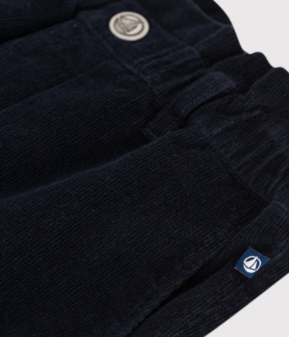 Pantalon enfant en velours uni