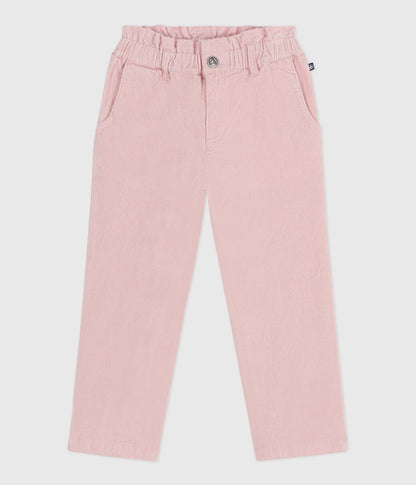 Pantalon enfant en velours uni